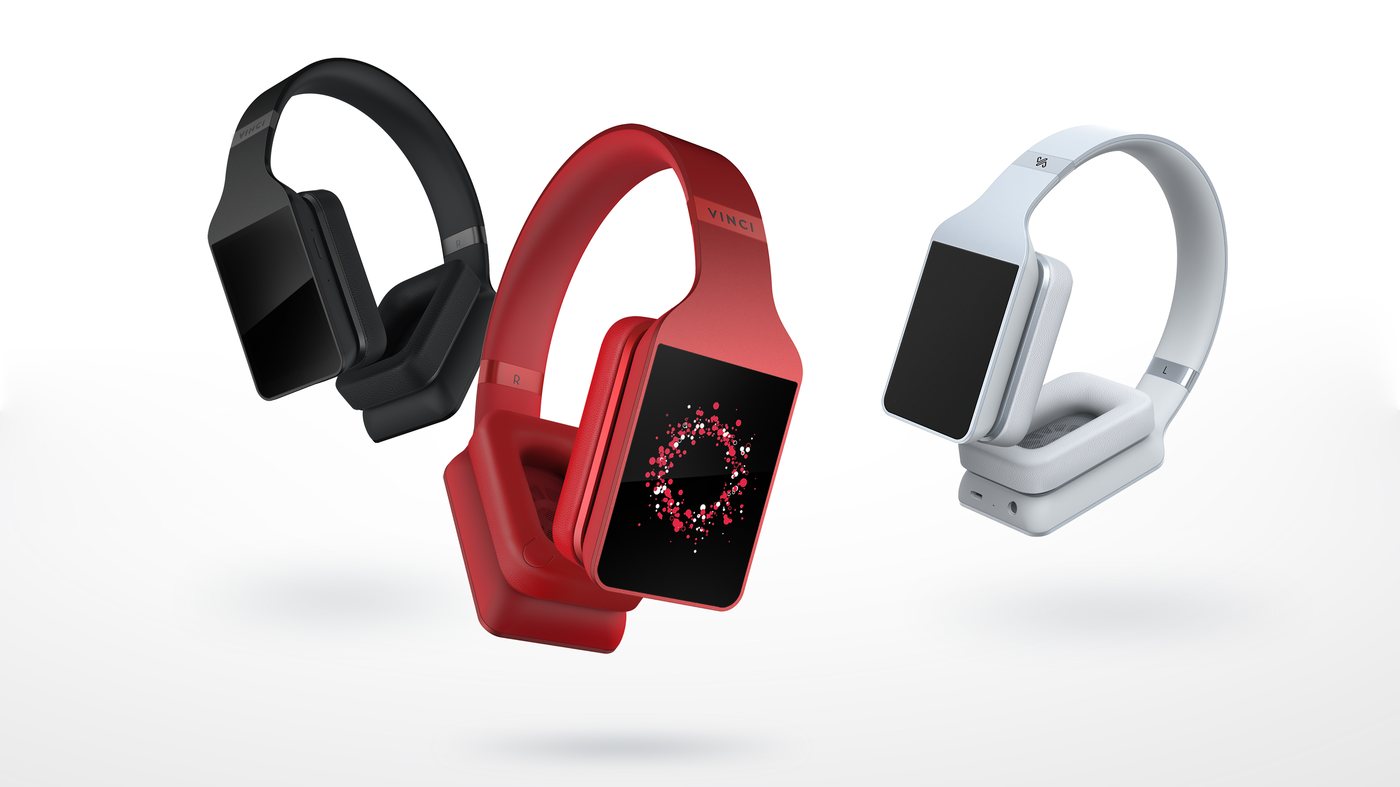 VINCI Smart Hearable — three colorways in motion